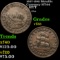 1837-1841 Metallic Currency Hard Times Token HT-64 1c Grades vf++