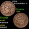 1854 Braided Hair Large Cent 1c Grades xf+