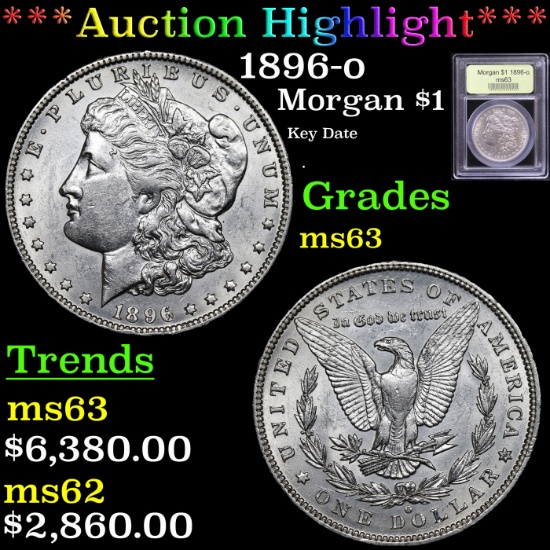 ***Auction Highlight*** 1896-o Morgan Dollar $1 Graded Select Unc by USCG (fc)
