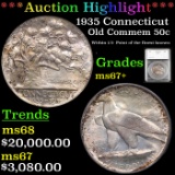 ***Auction Highlight*** 1935 Connecticut Old Commem Half Dollar 50c Graded ms67+ by SEGS (fc)
