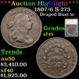 ***Auction Highlight*** 1807/6 Draped Bust Large Cent S-273 1c Graded xf45 by SEGS (fc)