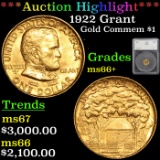 ***Auction Highlight*** 1922 Grant Gold Commem Dollar 1 Graded ms66+ by SEGS (fc)