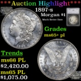 ***Auction Highlight*** 1897-s Morgan Dollar $1 Graded ms65+ pl by SEGS (fc)