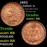 1882 Indian Cent 1c grades choice+ Unc RB