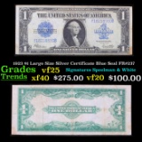 1923 $1 Large Size Silver Certificate Blue Seal FR#237 Grades vf+