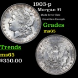 1903-p Morgan Dollar $1 Grades GEM Unc