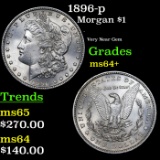 1896-p Morgan Dollar $1 Grades Choice+ Unc