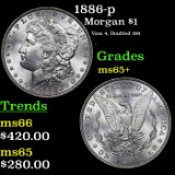 1886-p Morgan Dollar $1 Grades GEM+ Unc