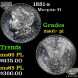 1881-s Morgan Dollar $1 Grades GEM+ PL