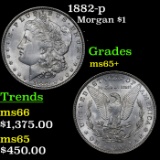 1882-p Morgan Dollar $1 grades gem+ Unc