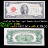 1928G $2 Red Seal Legal Tender Note FR#1508 Grades Select CU