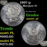 1897-p Morgan Dollar $1 Grades Choice Unc+ PL