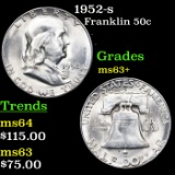 1952-s Franklin Half Dollar 50c Grades Select+ Unc