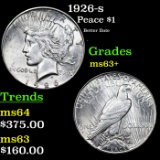 1926-s Peace Dollar $1 Grades Select+ Unc