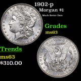 1902-p Morgan Dollar $1 Grades Select Unc