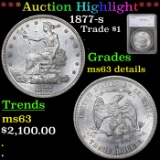 ***Auction Highlight*** 1877-s Trade Dollar $1 Graded Select Unc details by SEGS (fc)