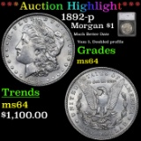 ***Auction Highlight*** 1892-p Morgan Dollar $1 Graded ms64 by SEGS (fc)