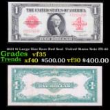 1923 $1 Large Size Rare Red Seal  United States Note FR-40 Grades vf++