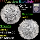 ***Auction Highlight*** 1901-p Morgan Dollar $1 Graded Select Unc by USCG (fc)