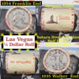 ***Auction Highlight*** Old Casino 50c Roll $10 Halves Las Vegas Casino Sahara 1935 Walker & 1954 Fr