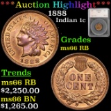 ***Auction Highlight*** 1888 Indian Cent 1c Graded ms66 RB by SEGS (fc)