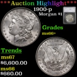 ***Auction Highlight*** 1900-p Morgan Dollar $1 Graded ms66+ by SEGS (fc)