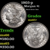 1903-p Morgan Dollar $1 Grades GEM+ Unc