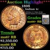 ***Auction Highlight*** 1898 Indian Cent 1c Graded ms66+ RB by SEGS (fc)
