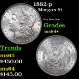 1882-p Morgan Dollar $1 Grades Choice+ Unc