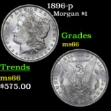 1896-p Morgan Dollar $1 grades gem+-+