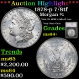 ***Auction Highlight*** 1878-p 7/8tf Morgan Dollar $1 Graded ms64+ by SEGS (fc)