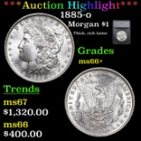 1885-o Morgan Dollar $1 Graded ms66+ by SEGS