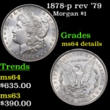 1878-p rev '79 Morgan Dollar $1grades Unc details