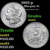 1902-p Morgan Dollar $1 Grades Select Unc