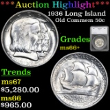 ***Auction Highlight*** 1936 Long Island Old Commem Half Dollar 50c Graded ms66+ by SEGS (fc)
