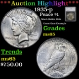***Auction Highlight*** 1935-p Peace Dollar $1 Graded ms65 by SEGS (fc)