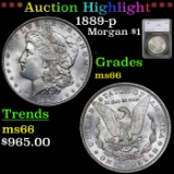 ***Auction Highlight*** 1889-p Morgan Dollar $1 Graded ms66 by SEGS (fc)