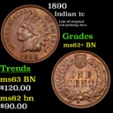 1890 Indian Cent 1c Grades Select Unc BN