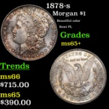 1878-s Morgan Dollar $1 grades gem+ Unc