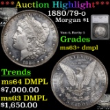 ***Auction Highlight*** 1880/79-o Morgan Dollar $1 Graded ms63+ dmpl by SEGS (fc)