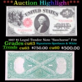 ***Auction Highlight*** 1917 $1 Legal Tender Note 