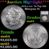 ***Auction Highlight*** 1879-s rev '78 Top 100 Morgan Dollar $1 Graded ms64 by SEGS (fc)