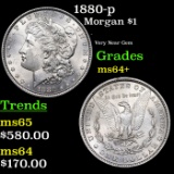 1880-p Morgan Dollar $1 Grades Choice+ Unc