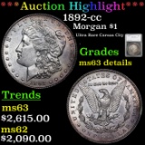 ***Auction Highlight*** 1892-cc Morgan Dollar $1 Graded ms63 details by SEGS (fc)