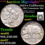***Auction Highlight*** 1925-s California Old Commem Half Dollar 50c Graded ms67+ by SEGS (fc)