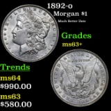 1892-o Morgan Dollar $1 Grades Select+ Unc