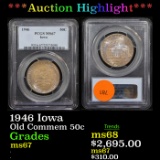 ***Auction Highlight*** PCGS 1946 Iowa Old Commem Half Dollar 50c Graded ms67 by PCGS (fc)