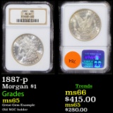 NGC 1887-p Morgan Dollar $1 Graded ms65 by NGC