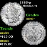 1886-p Morgan Dollar $1 Grades Select+ Unc