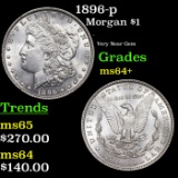 1896-p Morgan Dollar $1 Grades Choice+ Unc